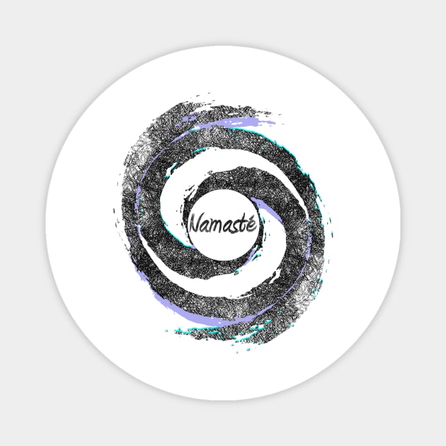 Namaste Yoga Yin Yang Symbol Shirt Magnet by joyjeff